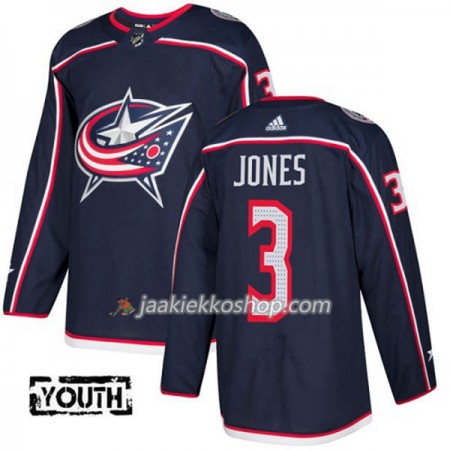 Lapsille NHL Blue Jackets Pelipaita Seth Jones 3 Adidas 2017-2018 Marine Sininen Authentic